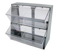 Double Layer Tea Bag Organizer and Coffee Capsule Storage Rack, Desktop Beverage For Caddy for Kitchen Countertop, Compact Plastic Holder for Small Spaces, Green(Ancient green)