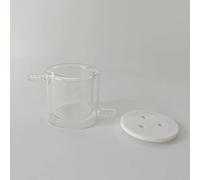 Double-Layer Temp-Controlled Electrolytic Cell for 3-Electrode System - Glass Tank with PTFE Cover(50ml)