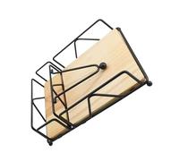 Double Layer Tissue Organizers Featuring Iron Frame Wood Base & Wheel Decorative for Easy Movements in Homes or Bathroom Mobile Tissue