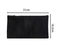 Double Layer Tool Bag for Small Tools, Waterproof Canvas Oxford Storage Organizer with Zipper, Portable Multifunction Tool Kit Pouch for Home Garden Workshop(Black)