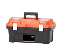 Double Layer Toolbox with Multiple Storage Bins and Strong Reinforced Frame for Organized Tool and Accessory Management (19 inch)