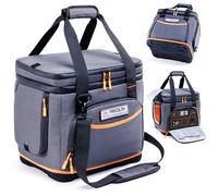 Double-Layer Travel Carrying Case for Jackery Explorer 500 - Portable Power Station Storage Bag with Molded Hard Bottom, Side Ventilation, and Front Pockets for Jackery Accessories & Solar Generator