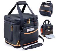 Double-Layer Travel Carrying Case for Jackery Explorer 500 - Portable Power Station Storage Bag with Molded Hard Bottom, Side Ventilation, and Front Pockets for Jackery Accessories & Solar Generator