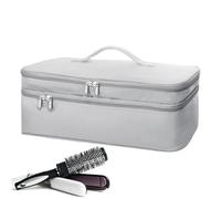 Double-Layer Travel Case for Hair Tool - Heated Sleeves, Compartment Iron Holders for Holiday Outings, Styler Protectors with Secure Zips, Cosmetic Carriers, Gear Enclosures for Cruises