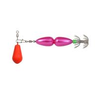 Double Layer Umbrella Hook Cuttlefish Sleeve Fishing Hook 90mm Squid Jigs Hook With Colorful Beads Swivels Enduring Octopuses Baits Squid Jig Artificial Baits
