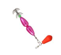 Double Layer Umbrella Hook Cuttlefish Sleeve Fishing Hook 90mm Squid Jigs With Colorful Beads Swivels Enduring Octopuses Baits Squid Jig Artificial Baits