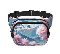 Double Layer Waist Bag for Men & Women,Adjustable Waterproof Running Belt,Multi-Functional Fanny Pack with Sweet Dream Print for Travel,Hiking,Fitness