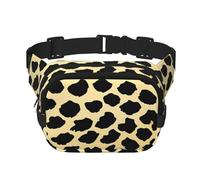 Double Layer Waist Bag for Men & Women,Adjustable Waterproof Running Belt,Multi-Functional Fanny Pack with Fierce Leopard Print for Travel,Hiking,Fitness