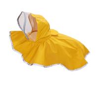 Double Layer Waterproof Dog Raincoat With Adjustable Hooded And Reflective Strips Easy Wear For Rainy Day Protections Dog Rainwear With Features