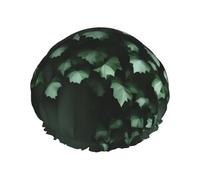Double layer waterproof shower cap - Green Creeper Elastic Reusable Shower Cap Hair Protector Hat for Women & Men