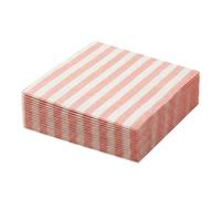 Double-Layered Absorbent Striped Paper Napkins 33x33cm - Pink and White Patterns for Cocktail Parties, Weddings, Birthdays, Dinner Table Settings, Decorations and Catering Events