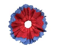 Double Layered Lace Scrunchies For Women Oversized Scrunchy Ponytail Holder Contrast Color Hairband For Special Event