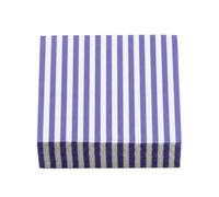 Double-Layered Purple and White Striped Paper Napkins 33x33cm - 40-Pack Premium Quality for Elegant Party, Cocktail, Dining, Wedding, Movie Night and Themed Table Decorations