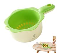 Double Layered Strainer Basket, Kitchen Colanders Bowl Set, Fruit Washing Bowl with Strainer, Rice Strainer and Kitchen Colander Set, Kitchen Colander Bowl Set for Pasta Spaghetti Rice Salad Vegetable
