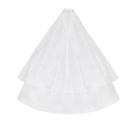 Double Layered Veil With Lace Trim Hair Ornament Hairpiece For Bride And Bridesmaids In Various Wedding Themes
