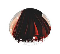 Double Layers Shower Cap For Women, Reusable Elastic Bathing Bath Cap Ballroom Dance Hair Caps Waterproof Ladies Spa Salon Shower Hat Hair Caps