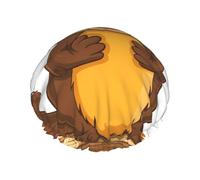Double Layers Shower Cap For Women, Reusable Elastic Bathing Bath Cap Cartoon Animated Beaver Hair Caps Waterproof Ladies Spa Salon Shower Hat Hair Caps