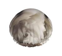 Double Layers Shower Cap For Women, Reusable Elastic Bathing Bath Cap Cute Maltese Puppy Hair Caps Waterproof Ladies Spa Salon Shower Hat Hair Caps