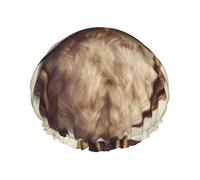 Double Layers Shower Cap For Women, Reusable Elastic Bathing Bath Cap Cute Owl Hair Caps Waterproof Ladies Spa Salon Shower Hat Hair Caps