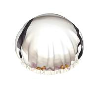 Double Layers Shower Cap For Women, Reusable Elastic Bathing Bath Cap Penguin Wearing Flowers Hair Caps Waterproof Ladies Spa Salon Shower Hat Hair Caps