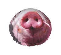 Double Layers Shower Cap For Women, Reusable Elastic Bathing Bath Cap Pig Hair Caps Waterproof Ladies Spa Salon Shower Hat Hair Caps