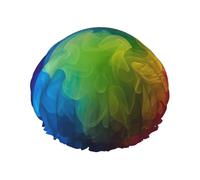 Double Layers Shower Cap For Women, Reusable Elastic Bathing Bath Cap Rainbow Smoke Hair Caps Waterproof Ladies Spa Salon Shower Hat Hair Caps
