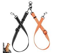 Double Lead for 2 Dogs, 58 cm to 88 cm, Adjustable Lead Dog, Double Dog Lead for Small Dogs, Lightweight, No Tangle Dog Lead Extension, 360° Rotating Recall Lead, Outdoor Hiking Lead, House Lead