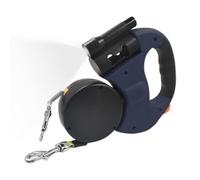 Double Lead For Two Dog - Padded Handle Non Slip Foldable Tool with Waterproof LED Lights - Outdoor Dog Lead | for Camping Outside Walking Beach Hiking Running Ground Poop