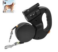 Double Leash for Dogs, No Tangle Dual Lead with LED Light, 360° Rotation, Anti-Slip Handle, Reflective Strong Nylon Tape, for Small and Medium Pets