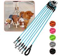 Double Leashes,Six Dog Leash,6 Way Leash for Dogs,6 Leash Dog Walker,360 Swivel No Tangle Walking Leash for 6 Dogs, 6 Dog Leash with Reflective, Dog Leash for Walking and Training