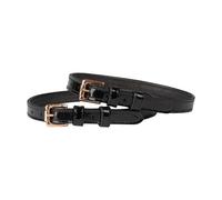 Double leather spur strap for horses with a glossy finish Horka (x2)