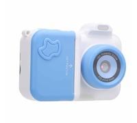 Double Lens Instants Print Camera,3.5Inch Display,Front&Rear Cameras,32GB Card,ABS Material,1300MAH Battery,Easy Photo&Video Print, (Blue White)