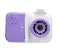 Double Lens - -Printing Camera, 2.4 -inch -ips -hd Screen Easy to Use Immediate Pressure Camera with 5 Roller Printing Paper for the Trip (Blue White) (Roseate and White) (Purple White)
