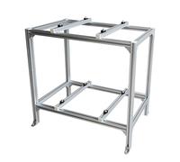 Double Levels AC Support Bracket for Ductless Mini Split Systems, Floor Mount Aluminum with Anti-Vibration Pad, 100x45x100cm (39x19x39in) - Heavy Duty, Easy Installation