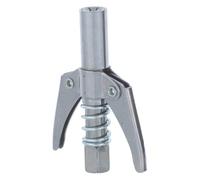 Double Lever Clamp-Type Grease Gun Nozzle Coupler with 15mm Upper 13mm | Heavy Duty Iron Material, Quick-release Self-locking Clamp, Fits Most Grease Guns and Nipples, for Industrial Maintenance
