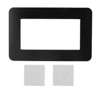 Double Light Switch Surround, 7.5cm x 15.5cm Acrylic Finger Plate Panel Socket Self Adhesive Black Surround Frame Cover Wall Socket Stickers for Home and Office Wall Decoration