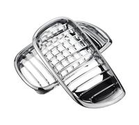 Double Line Front Grille Grills For BMW E46 2002-2005 Pair Chrome Front Center Kidney Hood Grille Grill(All Chrome)