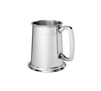 Double lined one pint pewter tankard