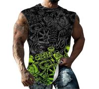 Double Lined Tank Top Hawaiian Vest Summer Casual Sleeveless Tshirt Muscle Lightweight Regular Fit Breathable Printed Beach Compression Tank Top Men Hot Pink