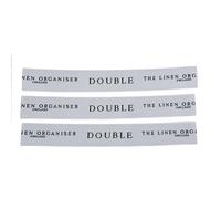 DOUBLE - Linen Organiser Bedding Bands (3 Pack) - Strong Elastic Bedding Organiser to Keep Sheets, Duvet Covers & Pillowcases Neat and Folded - Includes Reusable Canvas Storage Pouch