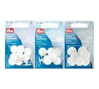 Double Lingerie Buttons, 17 mm, White, 8 Pieces