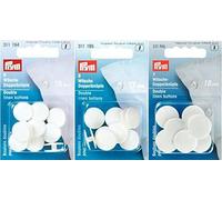 Double Lingerie Buttons, 17 mm, White, 8 Pieces