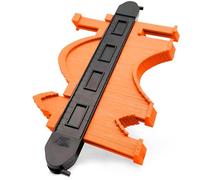 Double Lock 10" Orange Contour Gauge - Extra Wide Profile Tool with 7.2cm Deep Teeth, Secure Double-Lock Design Prevents Shifting, Must Have Tool for DIY Handyman Woodworking/Flooring/Tile Laying