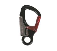 Double Locking Snap Hook Keychain Carabiner Clip for Caving Downhill Outdoor Black, 14x7.3cm