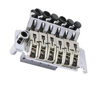 Double Locking Tremolo Bridge Chrome Silver For Six String Electric Guitars WODL1 Beginner Guitar Bridge