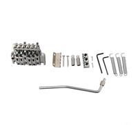 Double Locking Tremolo Bridge Set for Electric Guitar - Floyd Rose Style 6 String Vibrato System with Zinc Alloy Saddle, Compatible(SILVER)