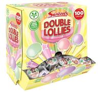 Double Lollies Dispenser Box 100 Pack - These Deliciously Fruity Lollies Are Perfect For Sharing With Friends - Or Keeping All To Yourself.