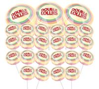 Double Lollies (Standard Size) - Pack of 50 Classic Retro Candy Lollipops, Individually Wrapped Sweets, Bulk Buy Pack, Perfect For Kids Party Bags, Snacks, Sharing, Sweet Trolleys, Prizes