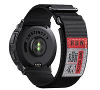 Double Loop Buckle Nylon Strap Compatible with Garmin Instinct 2/2X/3/E Series 45mm/50mm cases - Adjustable Breathable Wristband Fit for Garmin Instinct Standard/Solar/Tactical/Tide/Esports