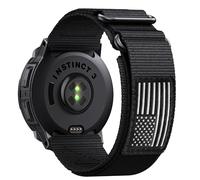 Double Loop Buckle Nylon Strap Compatible with Garmin Instinct 2/3/E Series 45mm cases - Fits for Garmin Instinct Standard/Solar/Tactical/Solar Tactical/Tide/Esports Band